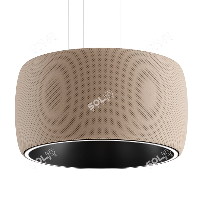 Ultra-Luxe Black Hole Pendant 3D model image 2