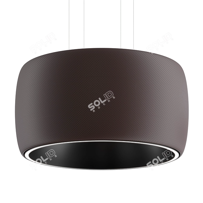 Ultra-Luxe Black Hole Pendant 3D model image 3