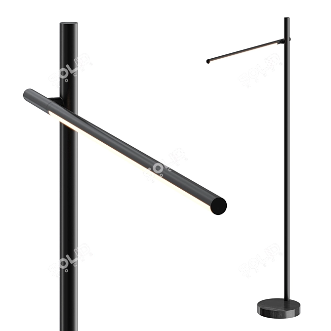 Dynamic Geometric Floor Lamp 3D model image 1