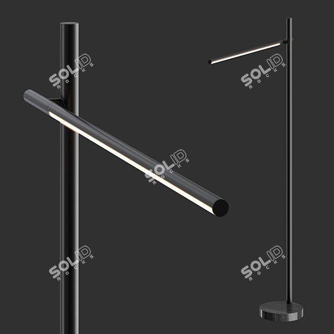 Dynamic Geometric Floor Lamp 3D model image 2