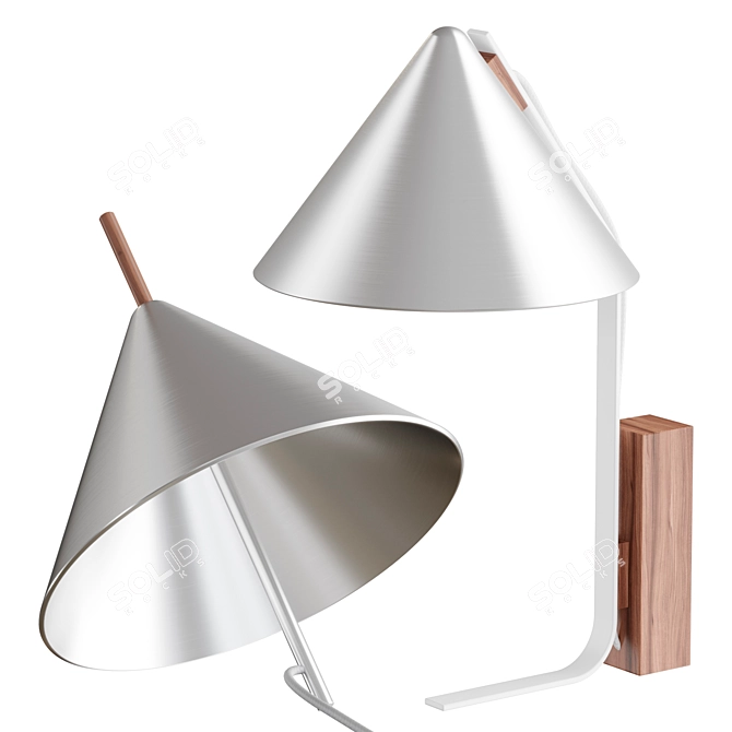 Modern Geometric Cone Lamp 3D model image 1