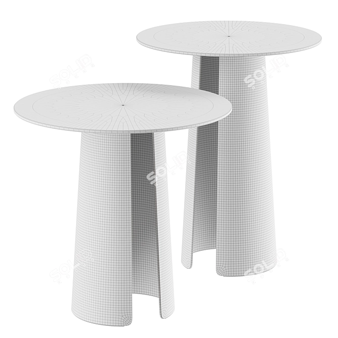 Elegant Glass Magazine Table 3D model image 3