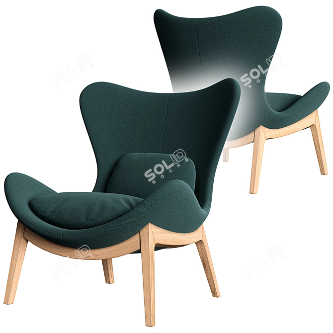 Modern Lounge Chair Lazy Home 3D model image 10