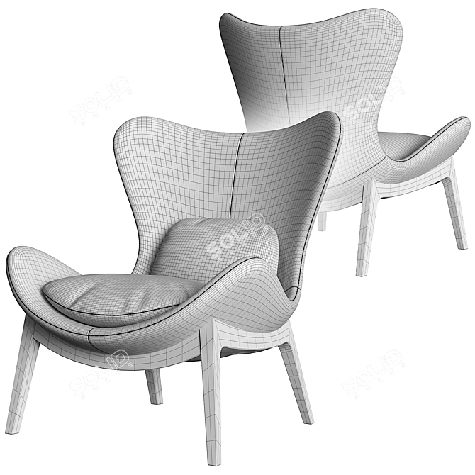 Modern Lounge Chair Lazy Home 3D model image 13