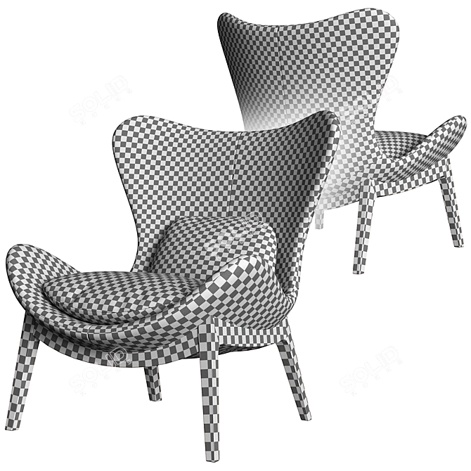 Modern Lounge Chair Lazy Home 3D model image 14