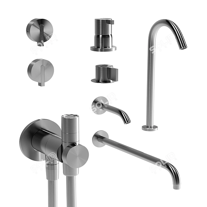 Luxury Italian Bathroom Collection 3D model image 1