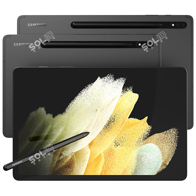 High-Quality Samsung Galaxy Tab Models 3D model image 1