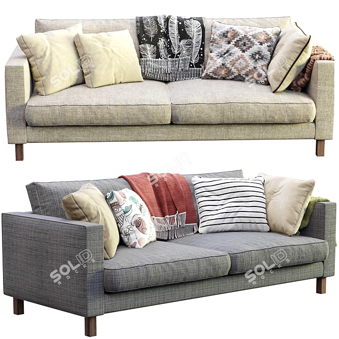 Modern Karlstad Sofa by Ikea 3D model image 2