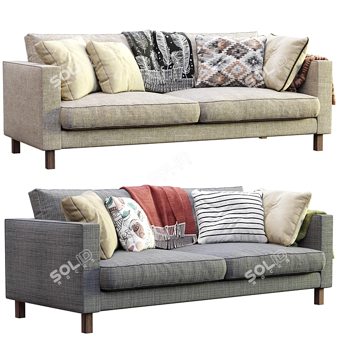 Modern Karlstad Sofa by Ikea 3D model image 5