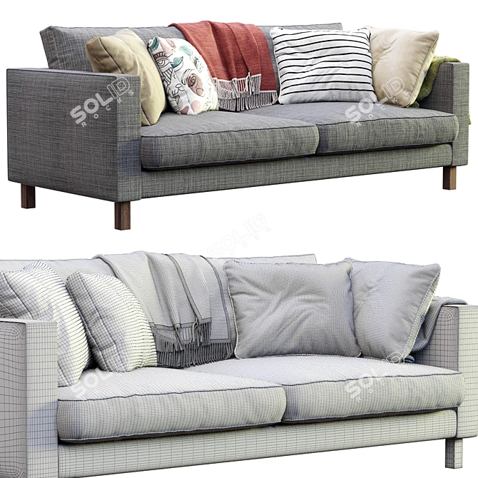 Modern Karlstad Sofa by Ikea 3D model image 6