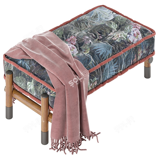 Etro Woodstock Ottoman: Luxury Home Interiors 3D model image 2