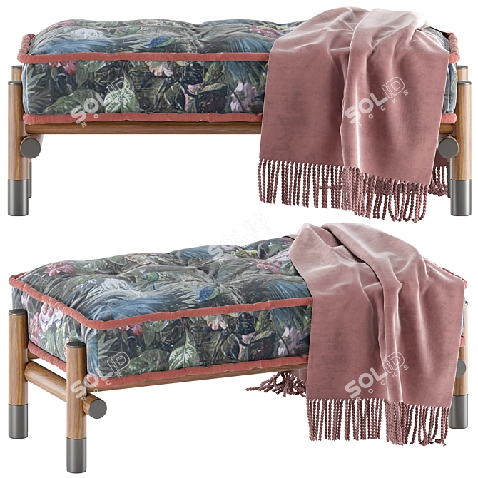 Etro Woodstock Ottoman: Luxury Home Interiors 3D model image 3