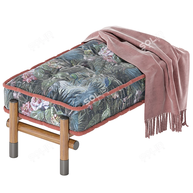Etro Woodstock Ottoman: Luxury Home Interiors 3D model image 4