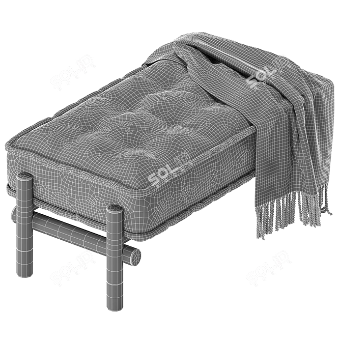 Etro Woodstock Ottoman: Luxury Home Interiors 3D model image 7