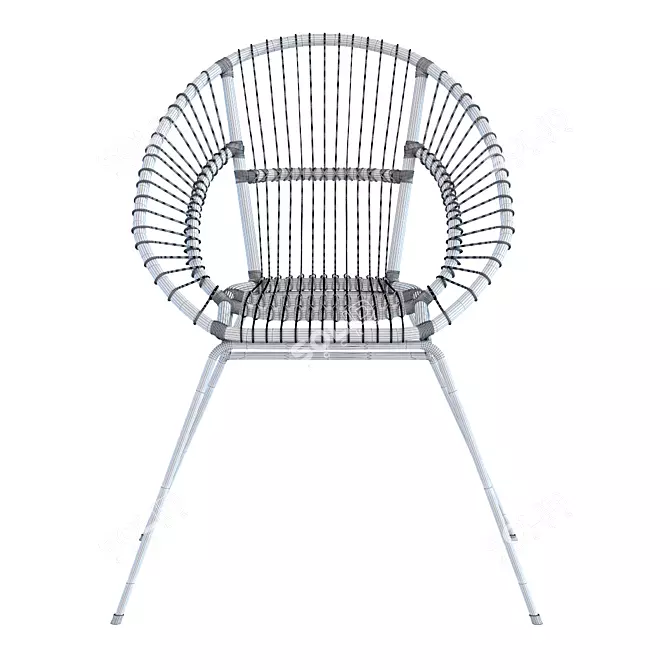 Rattan Chair Maisons Du Monde 3D model image 3