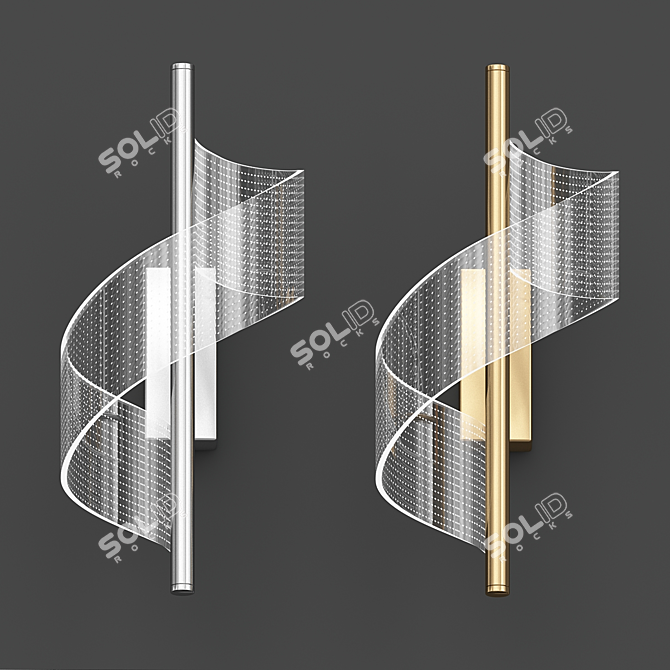 Twisted LED Wall Sconce 3D model image 2