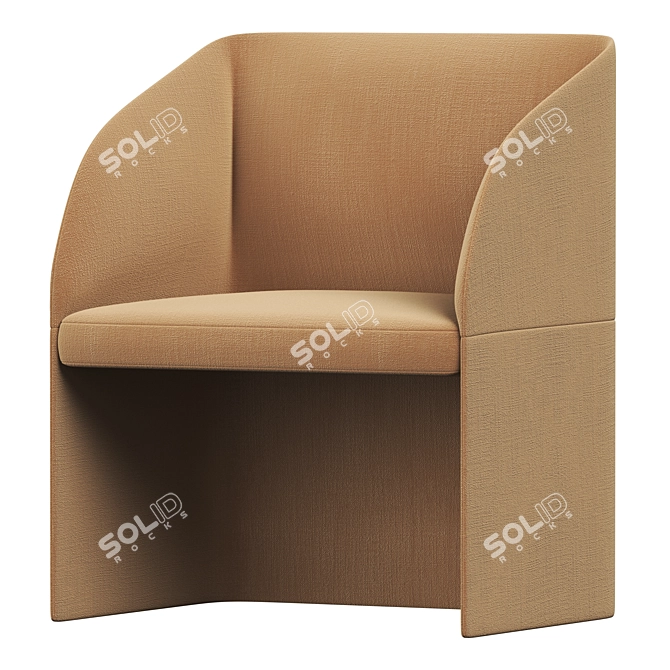 Sleek Modern La Cividina Armchair 3D model image 2