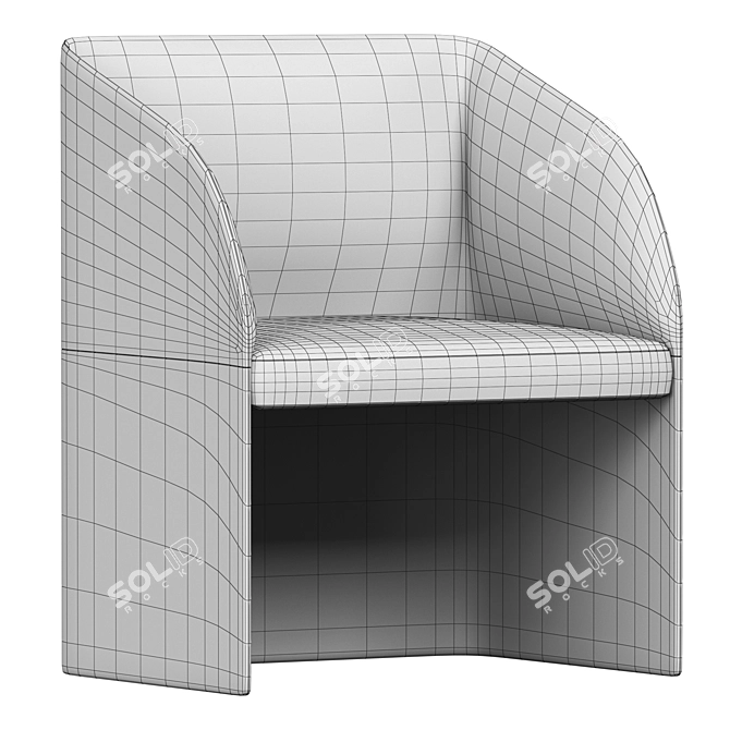 Sleek Modern La Cividina Armchair 3D model image 5