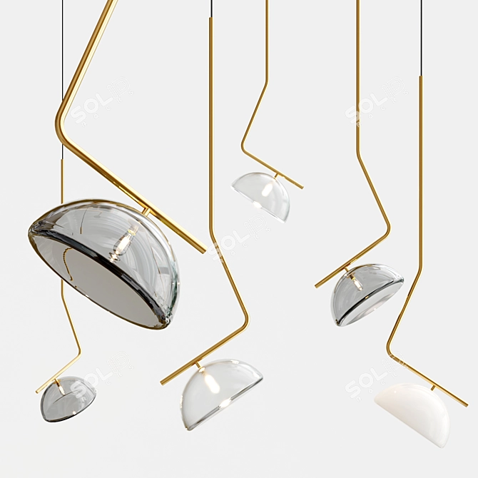 Italian Designer Sunset Pendant Lamp 3D model image 1