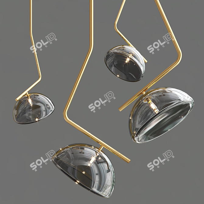 Italian Designer Sunset Pendant Lamp 3D model image 2