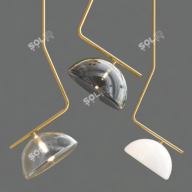 Italian Designer Sunset Pendant Lamp 3D model image 3
