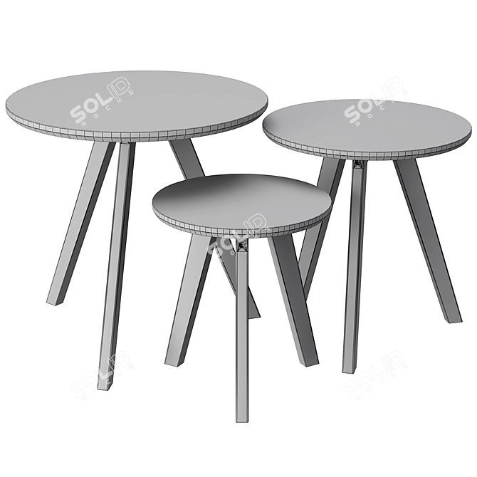 Orion Side Table Set, 3-Piece 3D model image 4