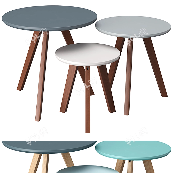 Orion Side Table Set, 3-Piece 3D model image 5