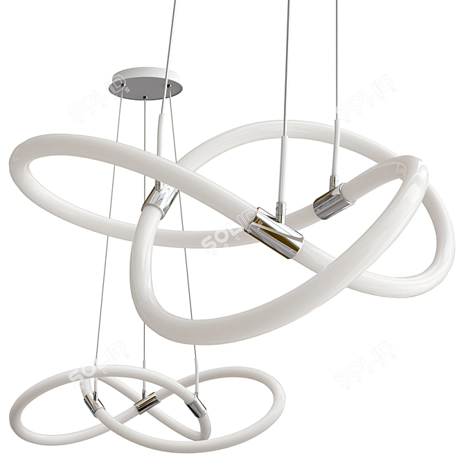 Circular LED Pendant Light Catania 3D model image 1