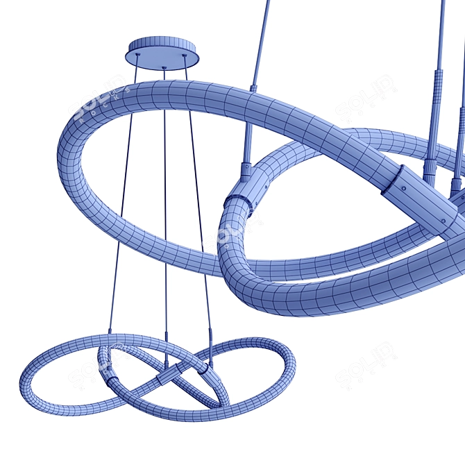 Circular LED Pendant Light Catania 3D model image 3