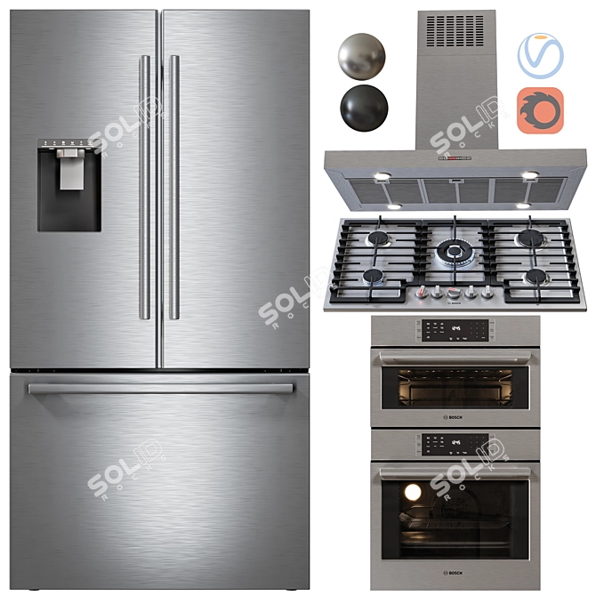 Bosch Kitchen Assistant Dishwasher 02 3D model image 1