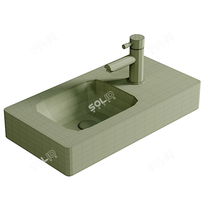 Geberit iCon Hand Basin with KeraTect 3D model image 2