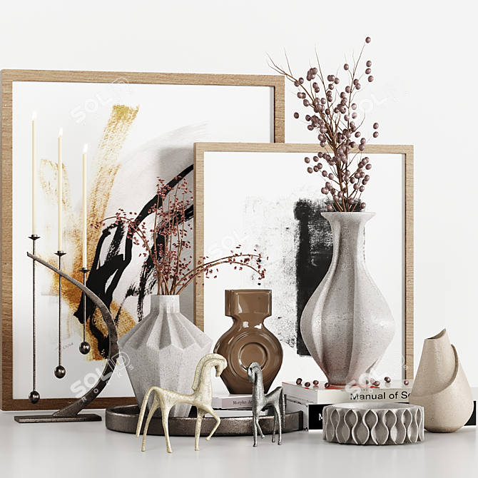 Artistic Decor Set 2015 3D model image 2