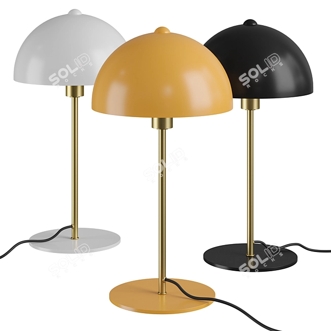 Retro-inspired Bonnet Table Lamp 3D model image 1