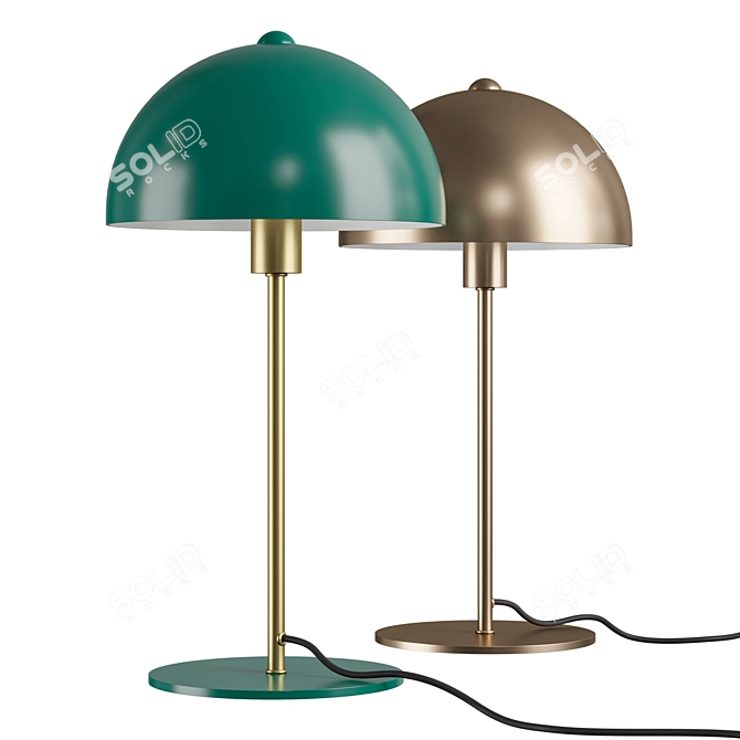 Retro-inspired Bonnet Table Lamp 3D model image 2