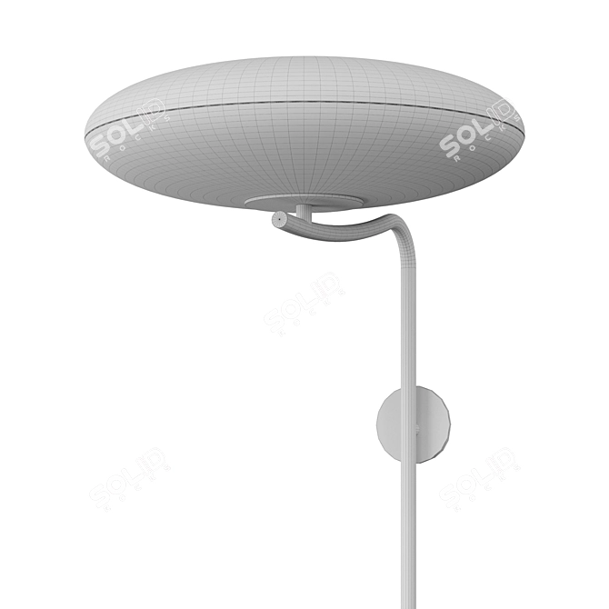Modern Opal Wall Light Fixture 3D model image 3