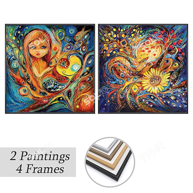 Museum-Grade Artwork Set 3D model image 1