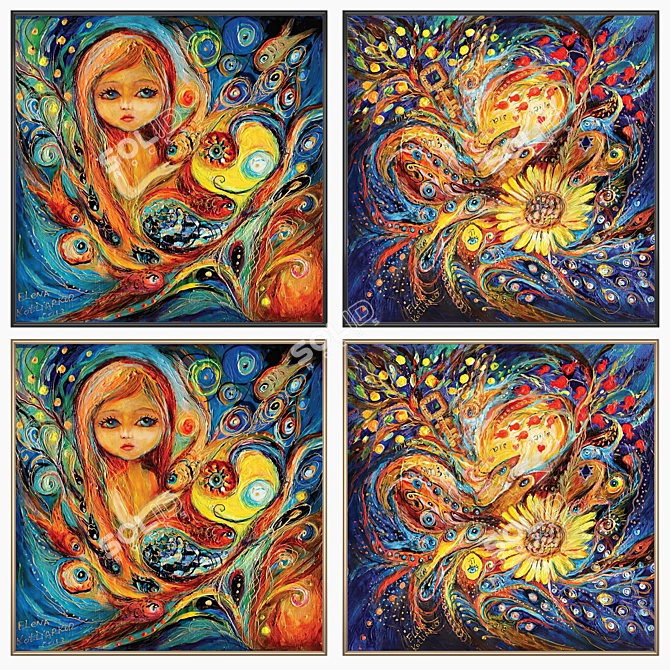 Museum-Grade Artwork Set 3D model image 2