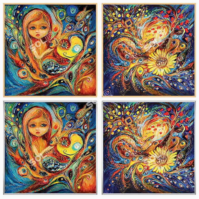 Museum-Grade Artwork Set 3D model image 3