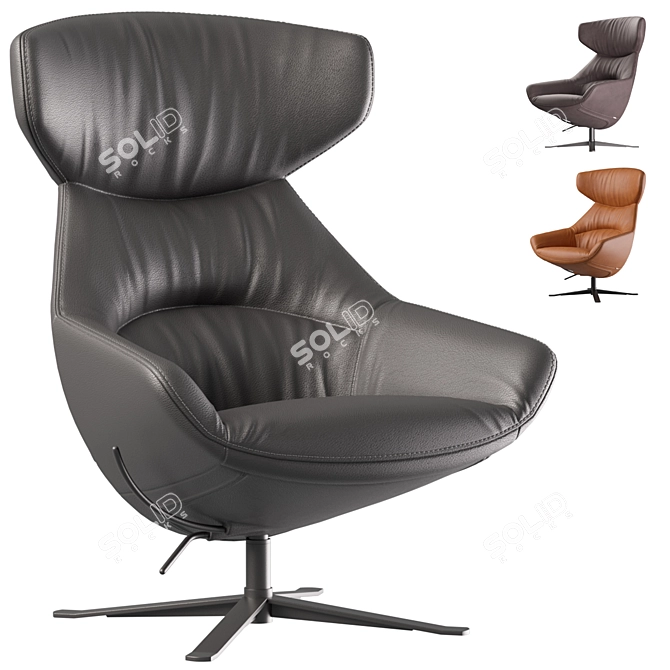 Contemporary Porto Chair Design 3D model image 1