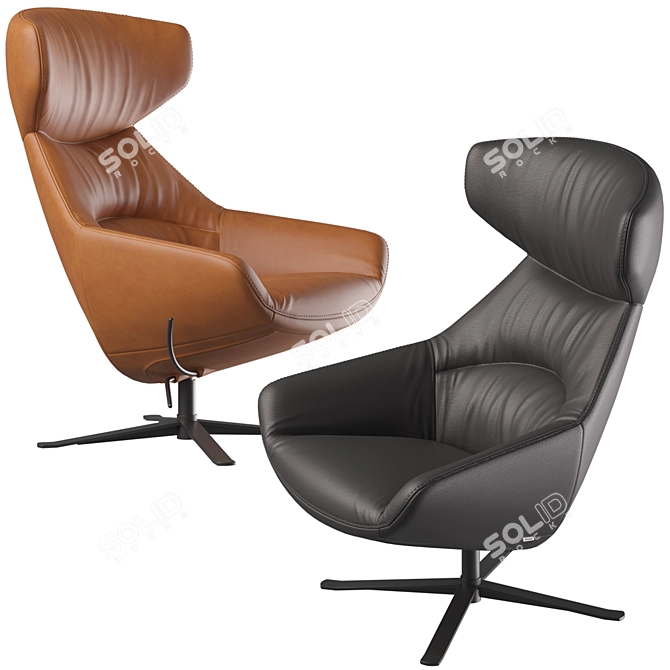 Contemporary Porto Chair Design 3D model image 4