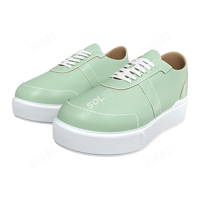 Rispetto 581585 Green Sneakers 3D model image 4