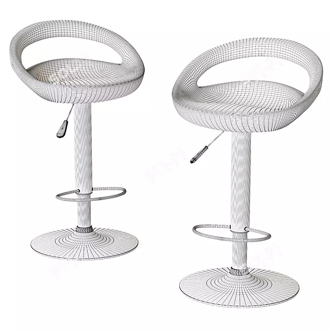 Smiley Bar Stool, Contemporary Design 3D model image 4