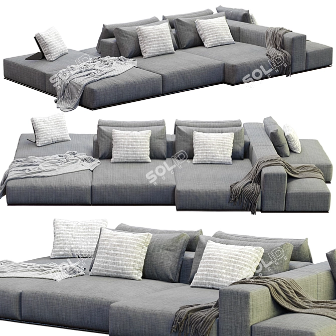 Modern Westside Sofa Design 3D model image 1