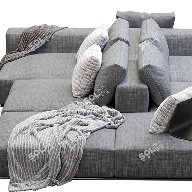 Modern Westside Sofa Design 3D model image 2