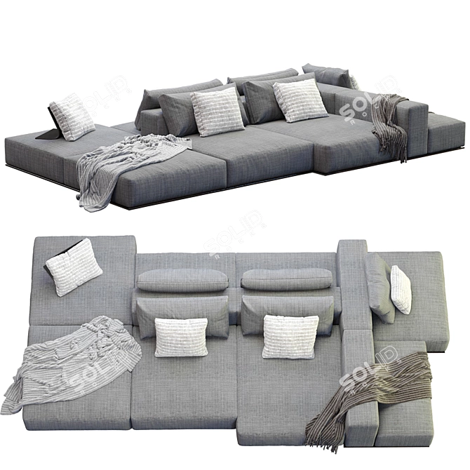 Modern Westside Sofa Design 3D model image 3