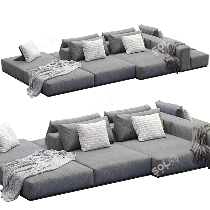 Modern Westside Sofa Design 3D model image 5
