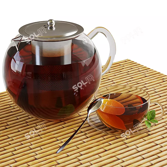 Tea Time Set 3D model image 3