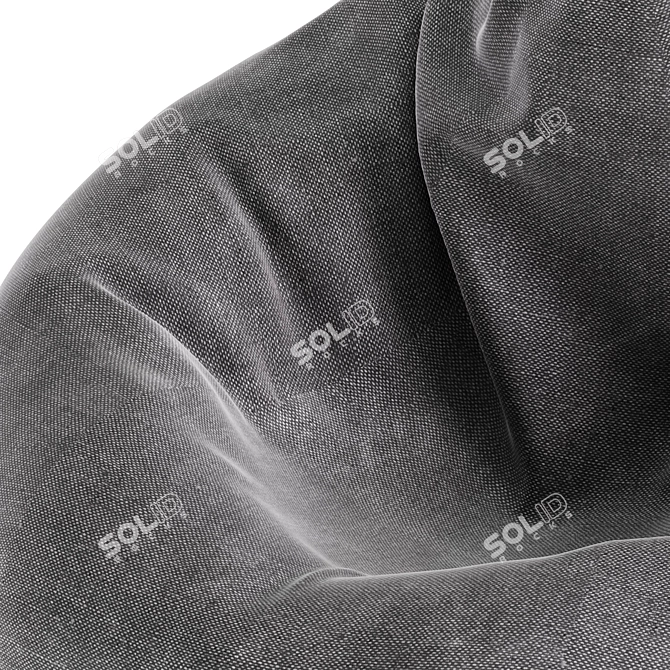 Cozy Bean Bag Chair-Pouf 3D model image 2