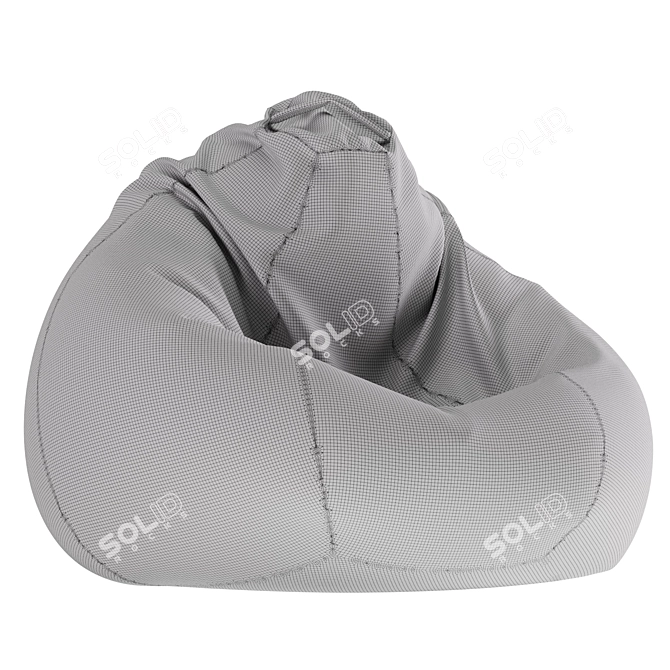 Cozy Bean Bag Chair-Pouf 3D model image 3