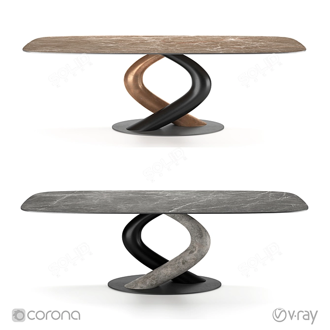 Giorgiocasa Embrace Table - 2400x1100mm 3D model image 1